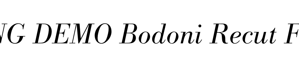  DEMO Bodoni Recut FS Light Italic