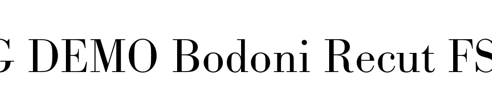  DEMO Bodoni Recut FS Light Regular