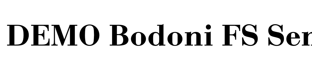  DEMO Bodoni FS Semibold Regular