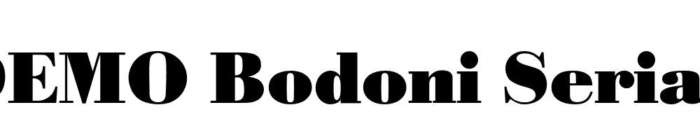  DEMO Bodoni Serial Black Regular