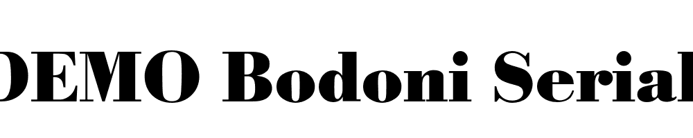  DEMO Bodoni Serial Heavy Regular