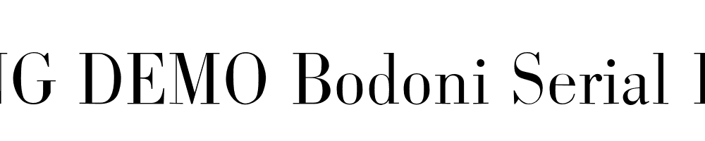  DEMO Bodoni Serial Light Regular