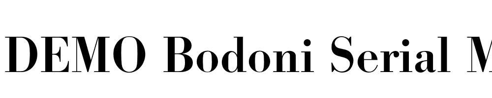  DEMO Bodoni Serial Medium Regular