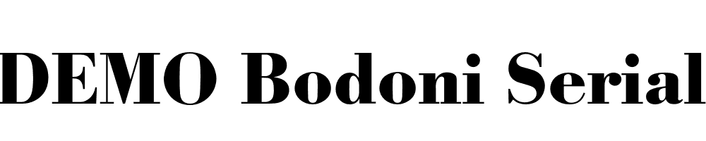  DEMO Bodoni Serial Xbold Regular