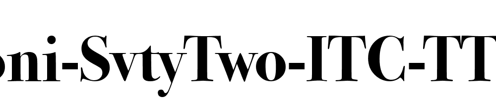 Bodoni Svty Two Itc Tt Bold