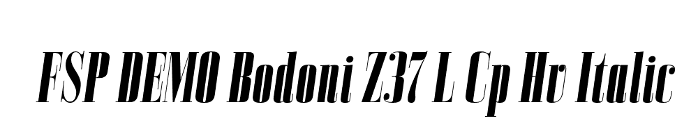 FSP DEMO Bodoni Z37 L Cp Hv Italic