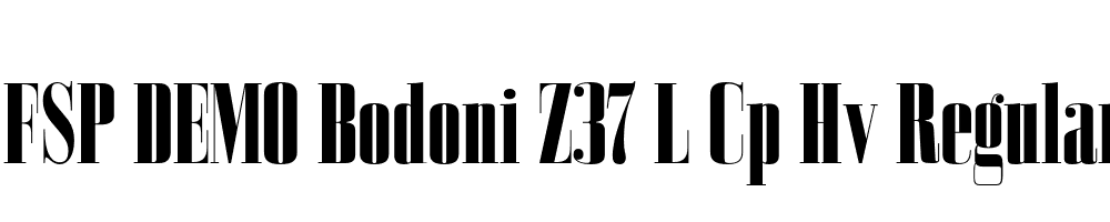 FSP DEMO Bodoni Z37 L Cp Hv Regular