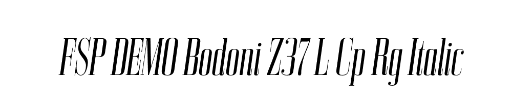 FSP DEMO Bodoni Z37 L Cp Rg Italic