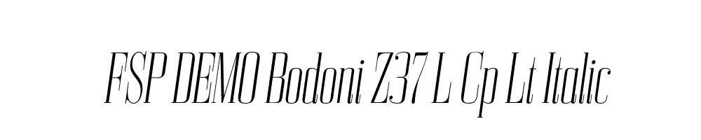 FSP DEMO Bodoni Z37 L Cp Lt Italic