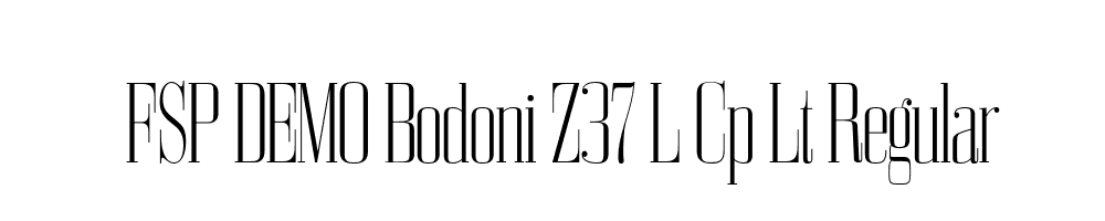 FSP DEMO Bodoni Z37 L Cp Lt Regular