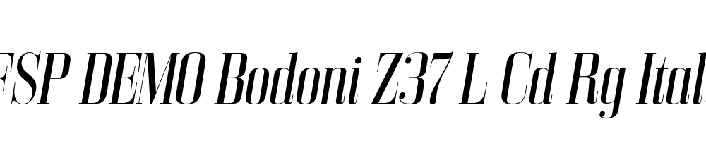 FSP DEMO Bodoni Z37 L Cd Rg Italic