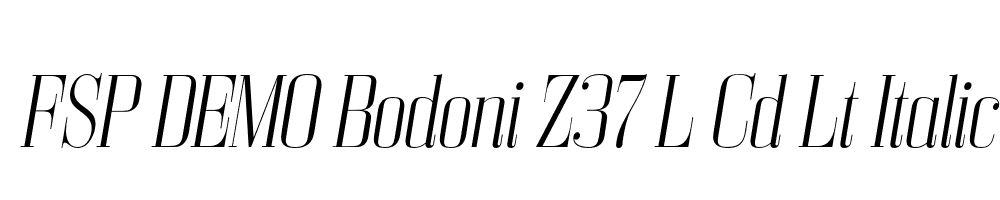 FSP DEMO Bodoni Z37 L Cd Lt Italic