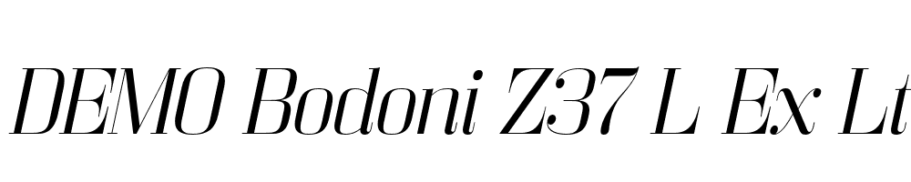 FSP DEMO Bodoni Z37 L Ex Lt Italic