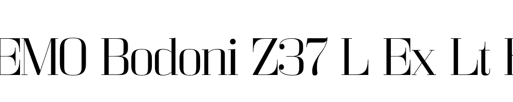 FSP DEMO Bodoni Z37 L Ex Lt Regular