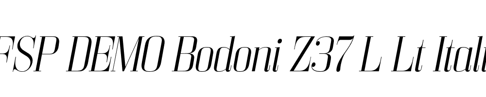 FSP DEMO Bodoni Z37 L Lt Italic