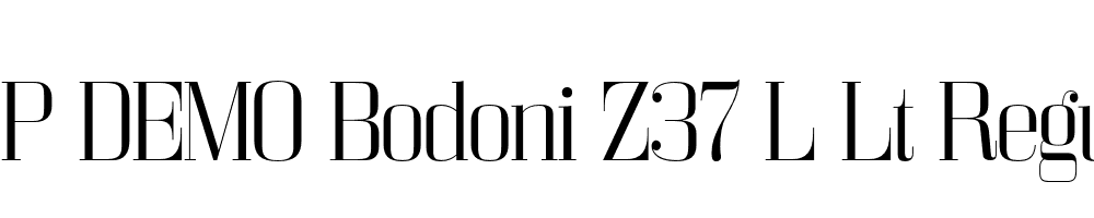 FSP DEMO Bodoni Z37 L Lt Regular