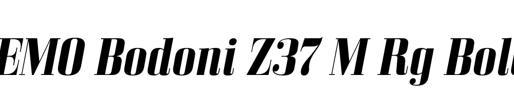 FSP DEMO Bodoni Z37 M Rg Bold Italic