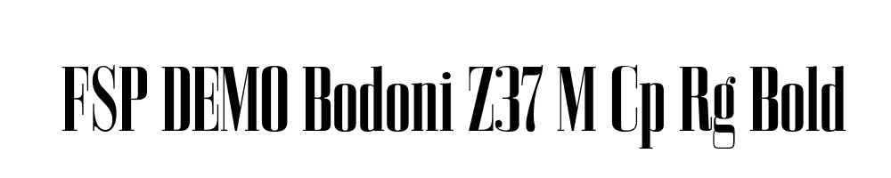 FSP DEMO Bodoni Z37 M Cp Rg Bold