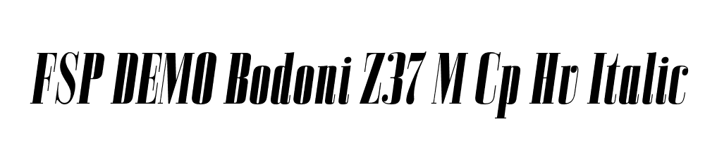 FSP DEMO Bodoni Z37 M Cp Hv Italic