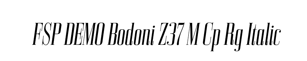 FSP DEMO Bodoni Z37 M Cp Rg Italic