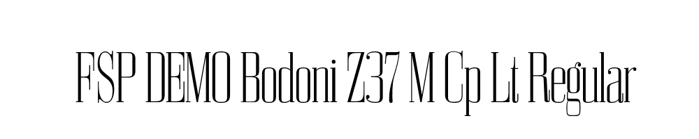 FSP DEMO Bodoni Z37 M Cp Lt Regular