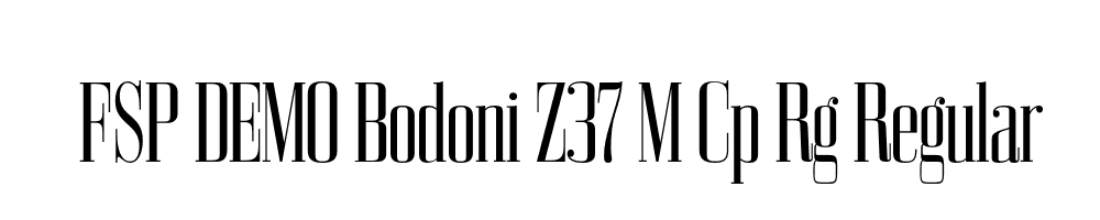 FSP DEMO Bodoni Z37 M Cp Rg Regular