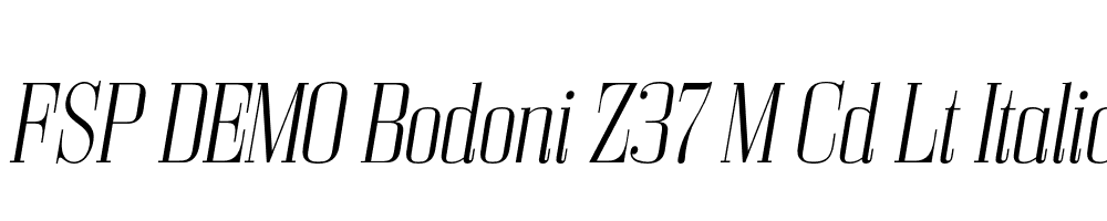 FSP DEMO Bodoni Z37 M Cd Lt Italic