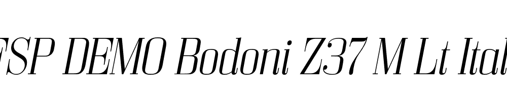 FSP DEMO Bodoni Z37 M Lt Italic