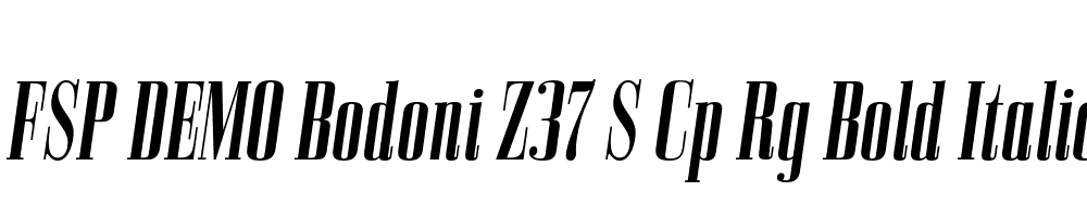 FSP DEMO Bodoni Z37 S Cp Rg Bold Italic