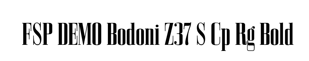 FSP DEMO Bodoni Z37 S Cp Rg Bold