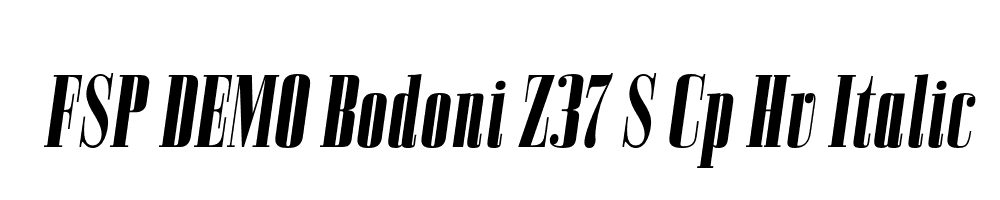 FSP DEMO Bodoni Z37 S Cp Hv Italic