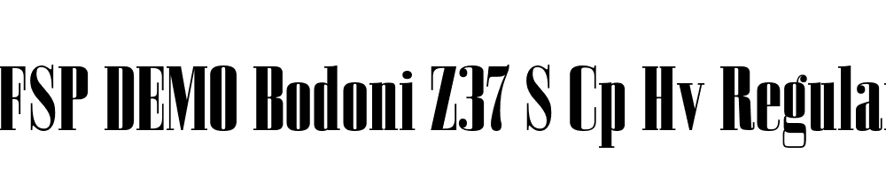 FSP DEMO Bodoni Z37 S Cp Hv Regular