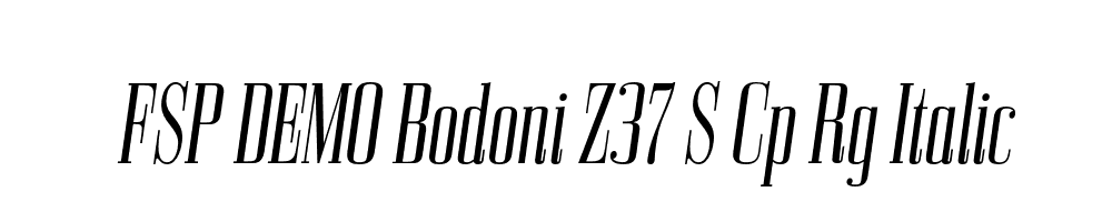 FSP DEMO Bodoni Z37 S Cp Rg Italic