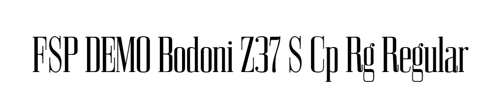 FSP DEMO Bodoni Z37 S Cp Rg Regular