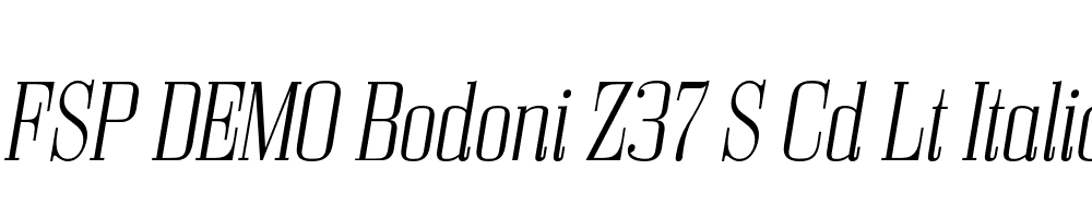 FSP DEMO Bodoni Z37 S Cd Lt Italic