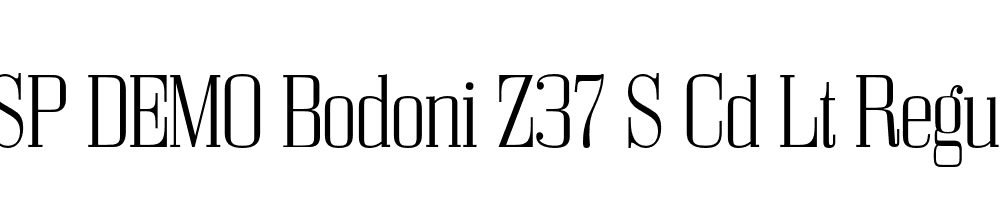 FSP DEMO Bodoni Z37 S Cd Lt Regular