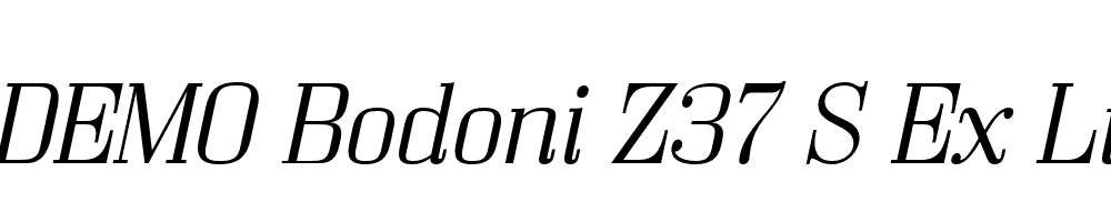 FSP DEMO Bodoni Z37 S Ex Lt Italic