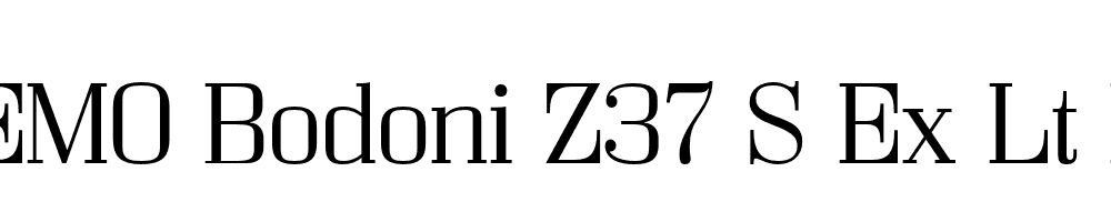 FSP DEMO Bodoni Z37 S Ex Lt Regular