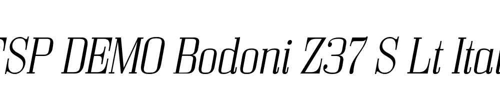 FSP DEMO Bodoni Z37 S Lt Italic