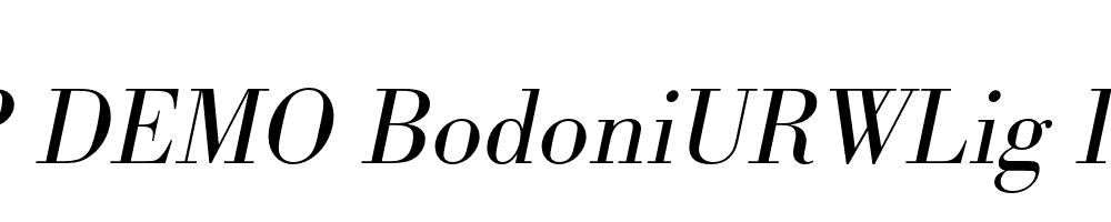 FSP DEMO BodoniURWLig Italic