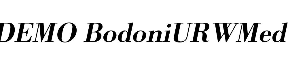 FSP DEMO BodoniURWMed Italic