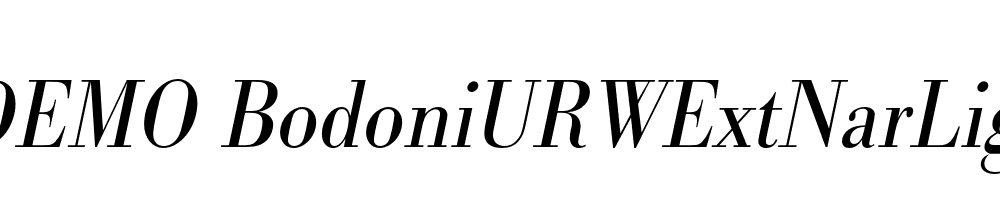 FSP DEMO BodoniURWExtNarLig Italic