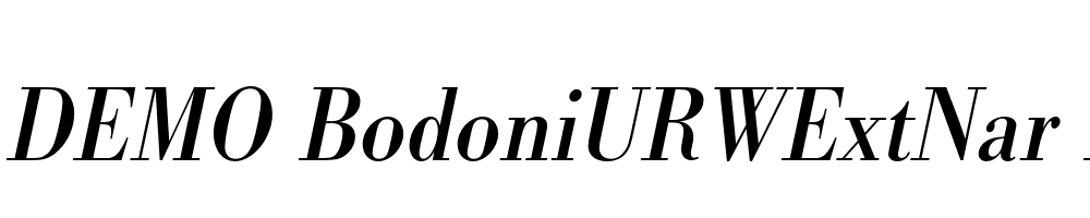 FSP DEMO BodoniURWExtNar Italic