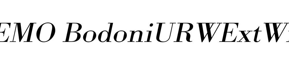 FSP DEMO BodoniURWExtWid Italic