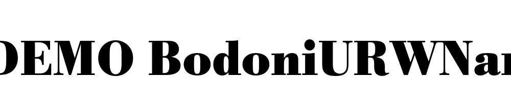 FSP DEMO BodoniURWNar Bold