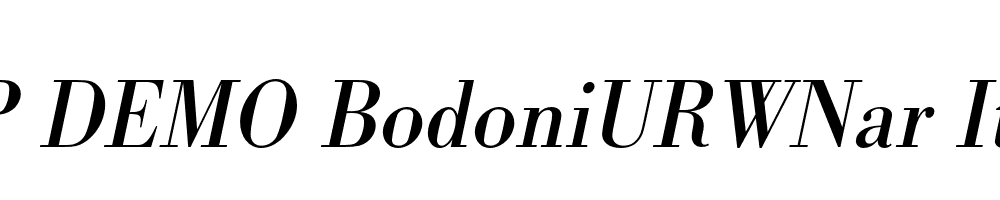 FSP DEMO BodoniURWNar Italic