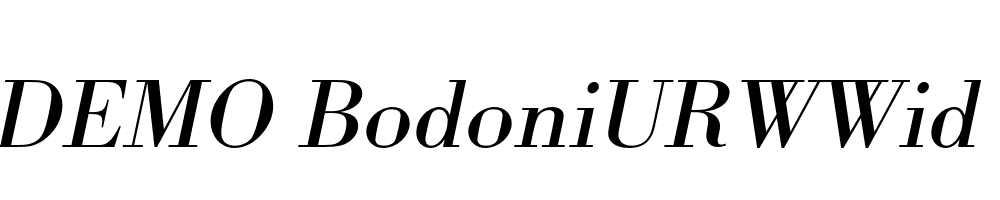 FSP DEMO BodoniURWWid Italic