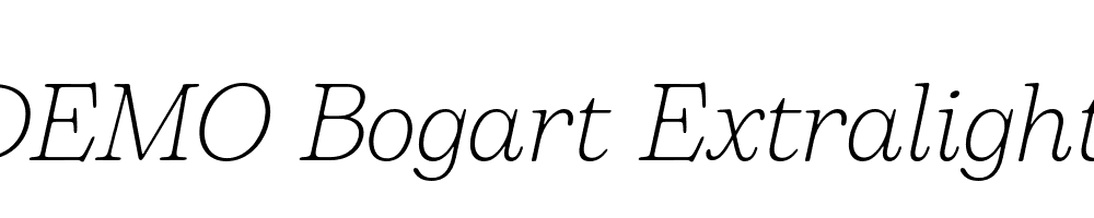 FSP DEMO Bogart Extralight Italic