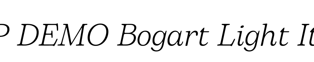 FSP DEMO Bogart Light Italic