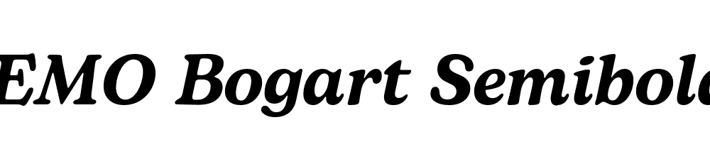 FSP DEMO Bogart Semibold Italic